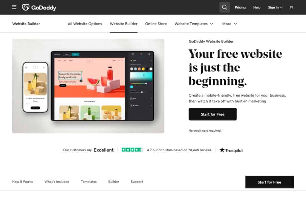 Best website builders: Godaddy