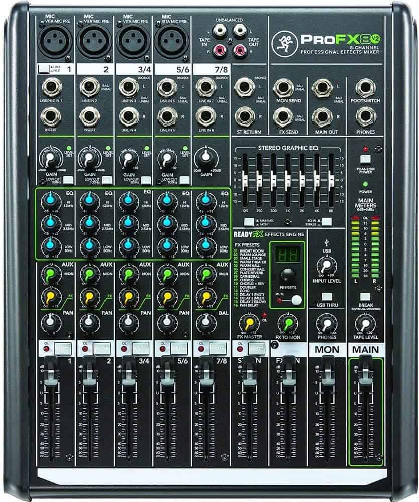 Best audio mixers for podcasting: Mackie PROFX8V2