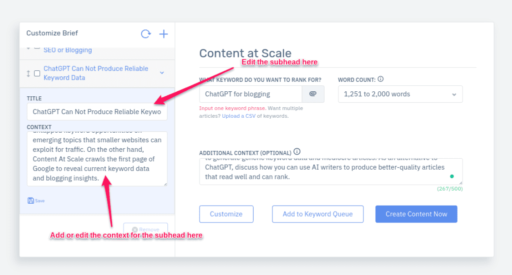 Create an outline for your article 