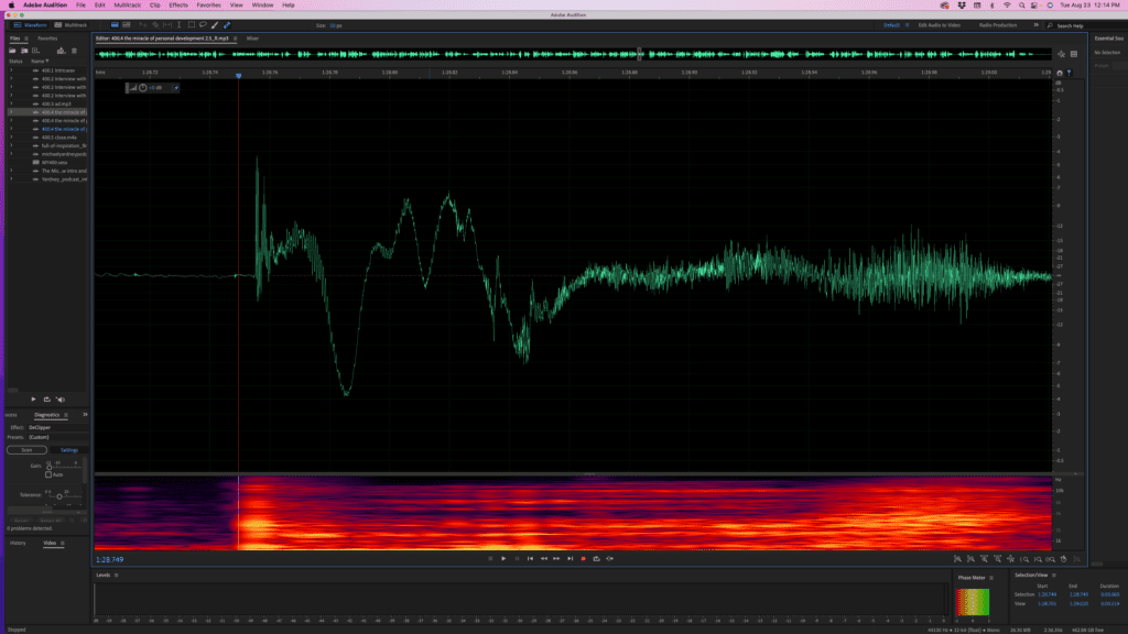 p pop in adobe audition