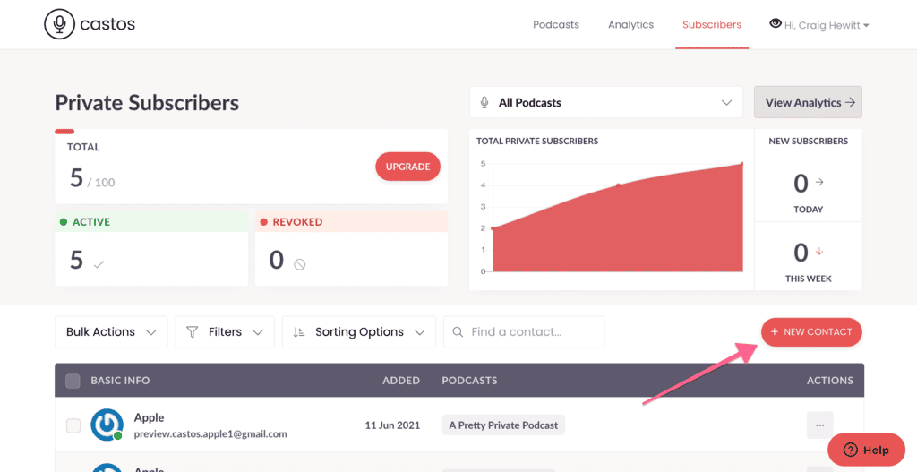 Use podcasting for remote learning by adding subscribers individually