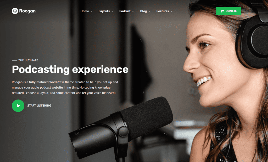 Podcast Website Templates: Roogan