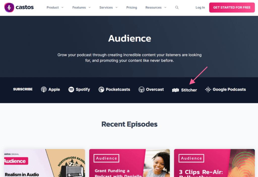 Add a Stitcher subscribe button to your podcast’s website