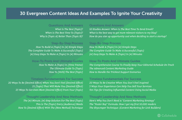 types of evergreen episodes