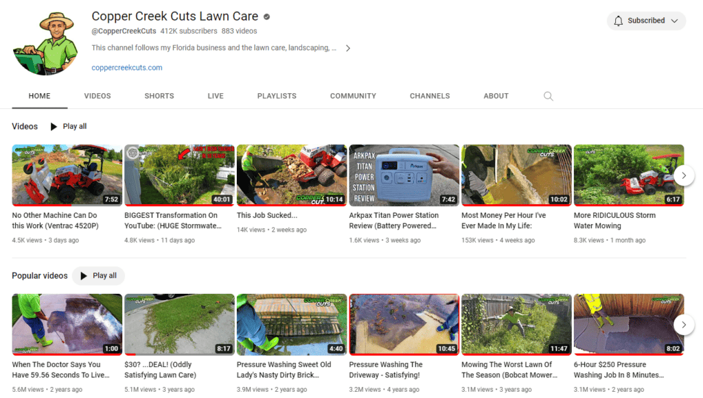 YouTube branding niche